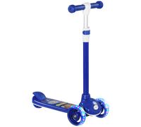 Trottinette enfant trottinette 3 roues lumineuses led hauteur guidon réglable frein à friction arrière bleu TU