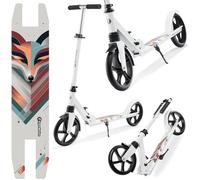 Trottinette Enfants 100kg max- HYPERMOTION - Renard d'hiver - Pliable - Guidon réglable 85-95cm - ABEC 7