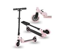 Trottinette Enfants 3-8 ans Pliable, Max 40 Kg, Barre Réglable, Roues en polyuréthane, Rose
