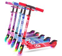 Trottinette enfants à LED - Moonracer - Trottinette pour enfants avec suspension-Bleu