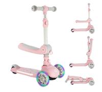 Trottinette évolutive 2-en-1 - MOMI - DEBE - Siège amovible - 3 roues LED - Guidon réglable