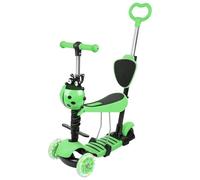 Trottinette évolutive 3 Roues avec siège et Module 360, pour Les Enfants de 15 Mois à 6 Ans,5 en 1 (A) Vert