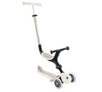 Globber Trottinette 3-en-1 GO-UP Active Lights ECO, roues 120/80 mm, réglable, blanc coco