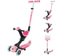 GLOBBER - Trottinette évolutive GO UP Deluxe Lights Pastel Rose / Rose Fuchsia