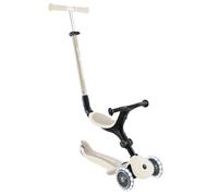 Globber Trottinette 3-en-1 GO-UP Active Lights ECO, roues 120/80 mm, réglable, blanc coco