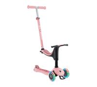 Globber - GO•UP Sporty Lights - Trottinette évolutive 3 Roues avec siège - Enfants dès 15 Mois - Rose Pastel