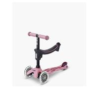 Trottinette évolutive - MICRO - Micro Mini2Grow 2.0 LED - Dusty Rose - Siège réglable 4 hauteurs - Barre de poussée réglable