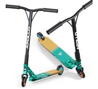 Trottinette freestyle Apollo Geneis Pro X - scooter robuste pour enfants avec roulements ABEC 9 - Mint/Gold