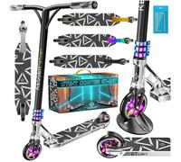 Trottinette freestyle argent - KESSER - Direction 360° - Roues PU 110 mm - Roulements ABEC 9 - Béquille incluse