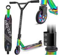 Trottinette freestyle pliable - KESSER - Direction à 360° - Roues 100 mm en polyuréthane - Roulements ABEC-9