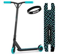 Soke Evo Stunt Trottinette pour skateparking extrême, roulements ABEC-9 en Acier chromé, Roues en PU 88A, Guidon en Y avec poignées TPR, Plateau en Aluminium Noir