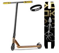 SOKE Trottinette freestyle Evo Street Gold - ABEC-9 - Roues 100x24 mm