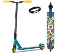 Trottinette freestyle SOKE GO jaune bleu ABEC 9 roues 100mm 88A