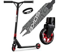 Trottinette freestyle - JANSHOP - SOKE PRO - Rouge - Guidon Y - Roues 110 mm - Roulements ABEC-9 - Plateau 50x11 cm