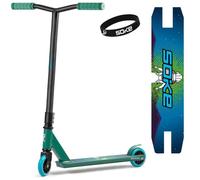 Trottinette freestyle - SOKE - SOKE GO! - Vert bleu - Guidon 48,5 cm à 360° - Roulements ABEC-9 - Roues 100x24 mm PU 88A