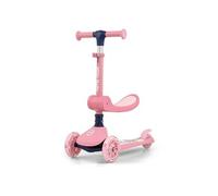 Milly Mally - Trottinette Fuzzy Rose - Roues LED - Siège confortable - 2 roues