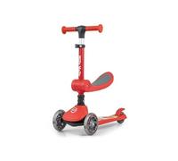 Milly Mally Trottinette Fuzzy 2 roues Siège confortable Rouge