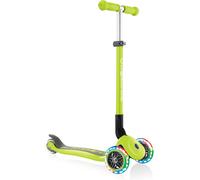 Globber - Primo Foldable Lights - Trottinette Pliable, Lumineuse à 3 Roues pour Les Enfants âgés de 3 à 7 Ans +, Vert Citron
