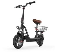 Trottinette i12 avec Siège et Panier - Moteur 500W, Autonomie 35km, Pneus 12"" et Suspension Double