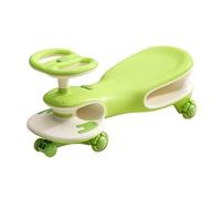 Trottinette Jouet à Monter for 3 Ans et Plus, Voiture Wiggle avec lumières Musicales, Roues silencieuses Anti-Renversement, for intérieur et extérieur Voiture Twist(Groen)