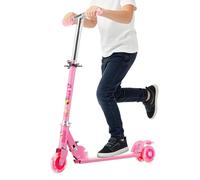 Trottinette - Jouet Pliable à Roues Lumineuses LED | Trottinette Pliante 2 Roues - pour Sports en Extérieur Balade Parc Voyage Camping Anniversaire Vacances Garçons Adolescents 3-10 Ans