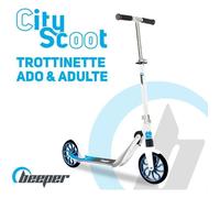 Trottinette mécanique - Adulte/Ados - Beeper City Scoot - Roues 8'' - Suspension avant - Cadre Blanc - Sans frein guidon