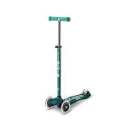 Micro | Trottinette Enfant Maxi LED Deluxe | Trottinette 3 Roues | Plastique Recyclé | Roue Lumineuses | 5-12 Ans | Eco LED Vert