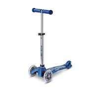 Micro | Trottinette Mini Deluxe LED | Trottinette 3 Roues | Roues Lumineuses | L'équilibre et Motricité | 2-5 Ans | Glitter Bleu