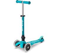 Micro | Mini Deluxe Pliable LED | Trottinette 3 Roues | Roues Avant LED | Guidon Ajustable | 2 à 5 Ans | Aqua