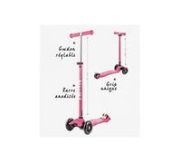 Trottinette - MICRO - Maxi Micro Deluxe - Mixte - Enfant - Trottinette - Rose - Au pied - 3 roues