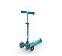 Micro Mobility Trottinette 3-roues Mini Micro Deluxe LED – Éclairage LED – ABEC 9 – Aqua