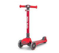 Milly Mally Trottinette Boogie 3 roues PU pliable LED guidon réglable 3+ ans Rouge