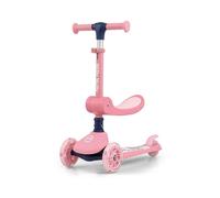 Milly Mally - Trottinette Fuzzy Rose - Roues LED - Siège confortable - 2 roues