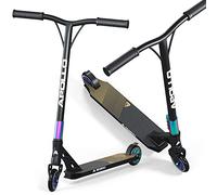 Trottinette par Apollo - Semi pro à Pro - Surface anodisée, roulements ABEC 9, roues en PU de 100 mm avec noyau en aluminium, Genesis Pro X - Rainbow