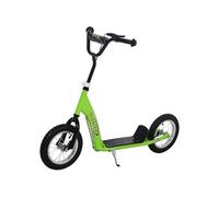 Trottinette patinette enfants à partir de 5 ans grandes roues guidon réglable poignée frein et béquille acier vert