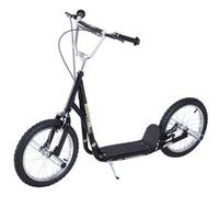 Trottinette patinette freestyle grandes roues pneumatiques Ø 41 cm hauteur guidon réglable béquille pegs inclus acier noir Noir G