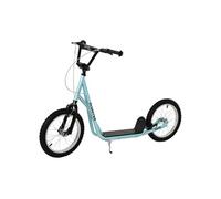 Trottinette patinette pour enfants à partir de 5 ans grands pneus guidon réglable poignée frein et béquille acier bleu
