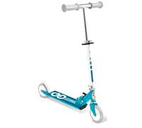 Trottinette Pliable Bleu SKIDS Control roulement a Billes ABEC 5 - Frein arrière au Pied - Hauteur Ajustable - Plateau Aluminium antidérapant -poignées Mousse.