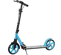 Trottinette pliable en un clic HOMCOM pour les plus de 14 ans avec guidon réglable, béquille, double système de freinage, amortisseur, roues de 200 mm et roulements ABEC-9, bleue