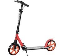 Trottinette pliable en un clic HOMCOM pour les plus de 14 ans avec guidon réglable, béquille, double système de freinage, amortisseur, roues de 200 mm et roulements ABEC-9, rouge