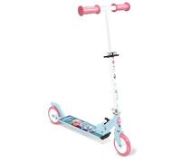 Trottinette Pliable LA Reine des NEIGES 2 roulement a Billes ABEC 5 - Frein arrière au Pied - Hauteur Ajustable - Plateau Aluminium antidérapant -poignées Mousse, Blue