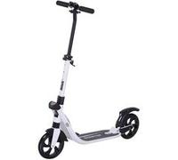 HOMCOM Trottinette Pliable pour Adultes Enfants dolescents à partir 14 Ans Hauteur Guidon réglable Double système d'absorption des Chocs Roues PU alu dim. 94 x 38 x 95-105 cm Blanc