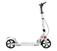 Trottinette pour adultes et enfants avec garde-boue, pliable et réglable en hauteur, portable, jusqu'à 100 kg, blanche