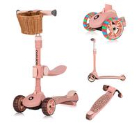Trottinette pour enfants scooter de ville DEL tricycle scooter roue...