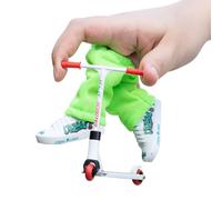 Trottinette pour Les Doigts, Finger Trottinette en Métal avec Chaussures et Pantalon, Finger Scooter à Doigts pour Entraînement et Loisirs, Jouets éducatifs Fête pour Enfant Adultes