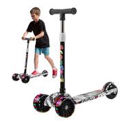 Trottinette robuste pour , repose-pieds antidérapant et guidon réglable, pour avec guide, sûr et amusant, idéal pour les garçons à partir de 4