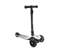MoMi SAN - Trottinette enfant pliable 3 roues - LED dans les roues - Guidon réglable 3 hauteurs - Plateau antidérapant - Gris