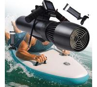 Trottinette sous-Marine 500w avec Planche De Surf, Propulseur De PlongéE Et De Natation, Propulseur sous-Marin sans Balais 130min, Scooter sous-Marin éLectrique 10km/H,Bodyboard+Thruster