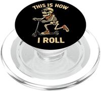 Trottinette Squelette Halloween « This is How I Roll » pour garçons et Filles PopSockets PopGrip pour MagSafe