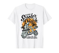 Trottinette sur la Plage - Style rétro Vintage T-Shirt